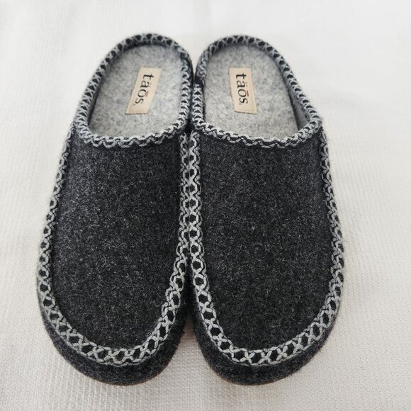 Taos Woollery Clogs Unisex Charcoal Wool Lined Slip On Comfort Shoes Size EU 42 - Picture 2 of 12